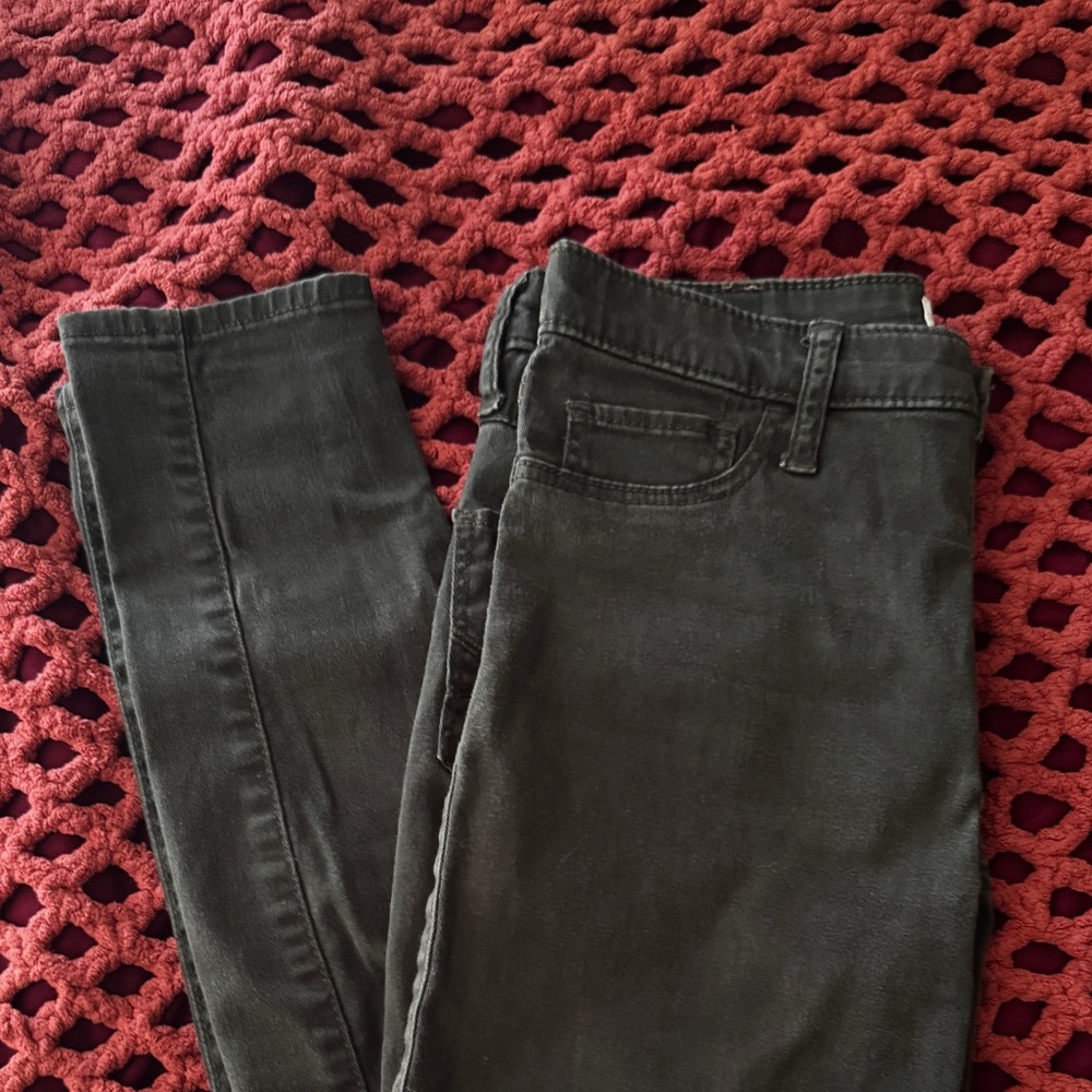Abercrombie & Fitch Dark Green/Grey Skinny Jeans
